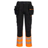 DX4 Hi-Vis Class 1 Detachable Holster Pocket Craft Trousers - Orange/Black