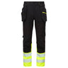 DX4 Hi-Vis Class 1 Detachable Holster Pocket Craft Trousers - Yellow/Black