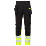 DX4 Hi-Vis Class 1 Detachable Holster Pocket Craft Trousers - Yellow/Black