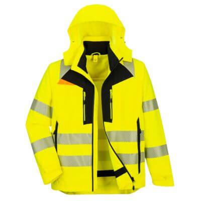 DX4 Hi-Vis 4-in-1 Jacket - Yellow/Black