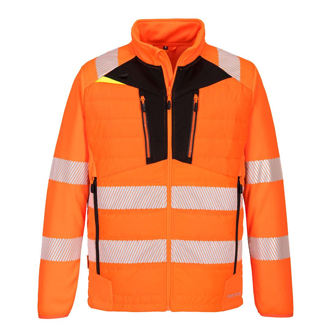 DX4 Hi-Vis Hybrid Baffle Jacket - Orange/Black