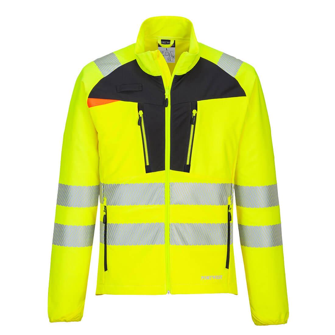 DX4 Hi-Vis Lightweight Stretch Work Jacket - Yellow/Black