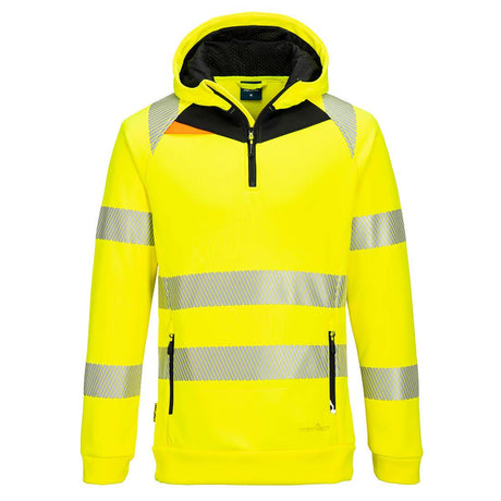 DX4 Hi-Vis 1/4 Zip Hoodie - Yellow/Black