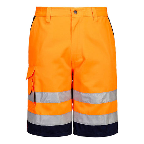 Hi-Vis Contrast Shorts - Orange/Navy