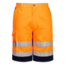 Hi-Vis Contrast Shorts - Orange/Navy