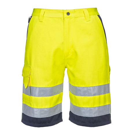 Hi-Vis Contrast Shorts - Yellow/Navy