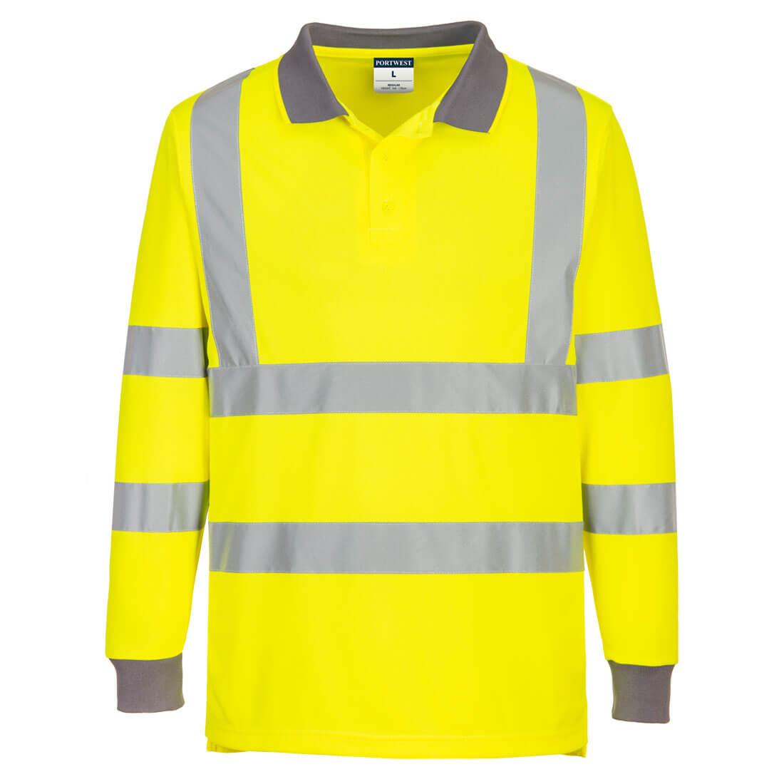 Eco Hi-Vis Polo Shirt L/S (6 Pack) - Yellow