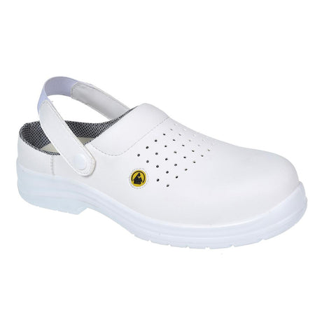 Portwest Compositelite ESD Perforated Safety Clog SB AE - White