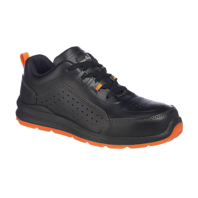 Composite Action Leather Trainer S1P SRC - Black/Orange