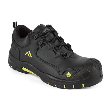 Composite Action Leather Low Shoe S3S ESD HRO SR SC FO - Black/Yellow