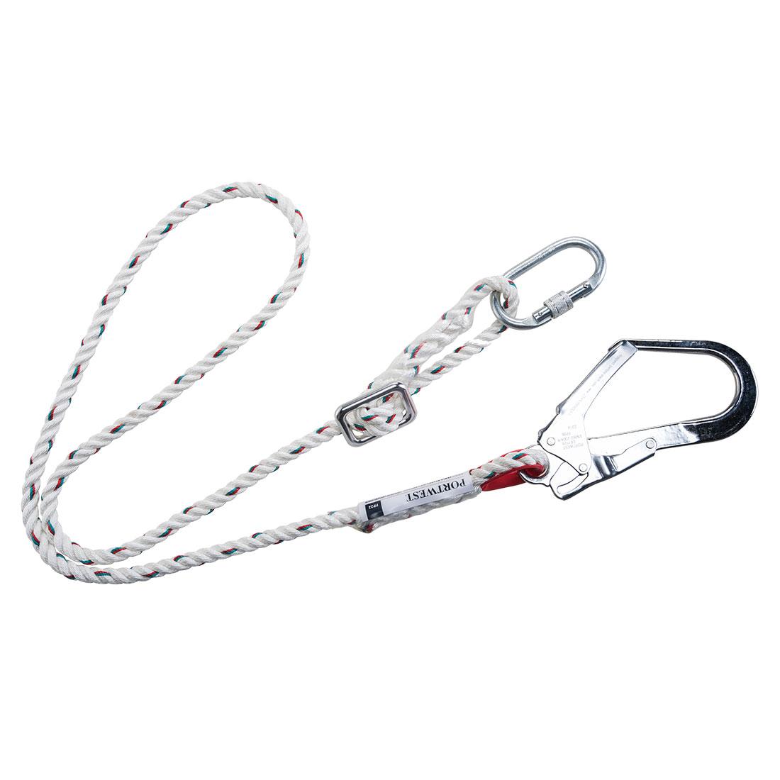 Adjustable 2m Restraint Lanyard - White