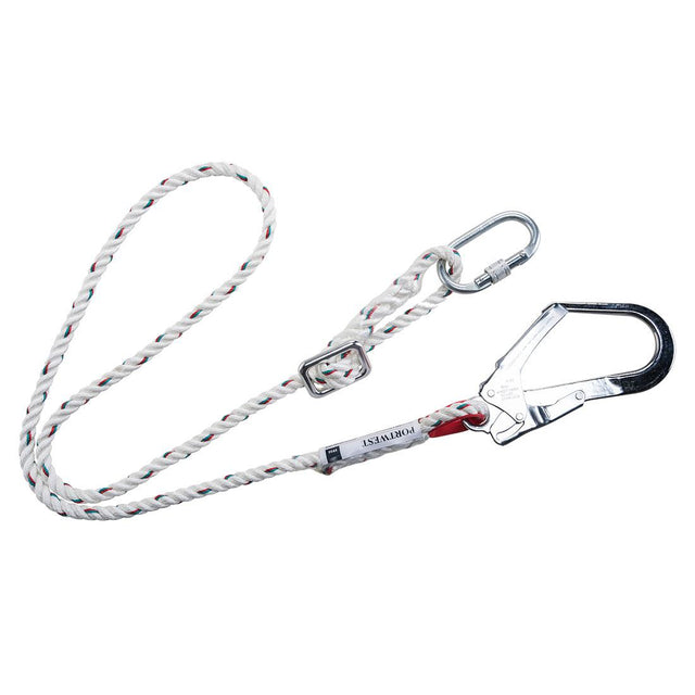 Adjustable 2m Restraint Lanyard - White