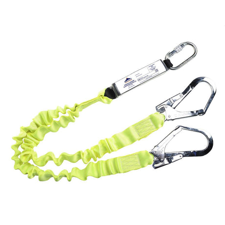 Double Elasticated 1.8m Lanyard With Shock Absorber - Yellow