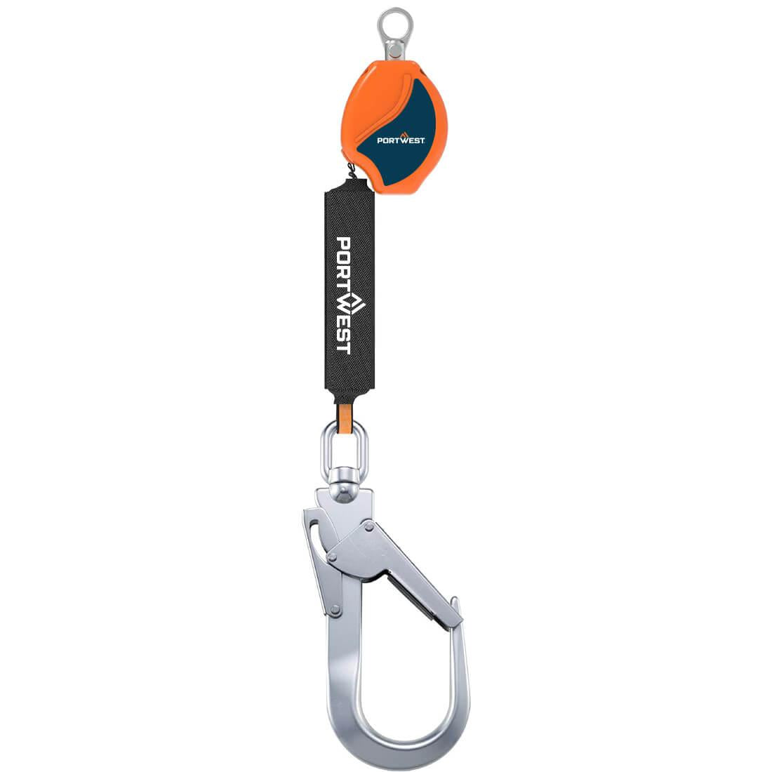 2m Self Retract Lifeline 140kg - Orange/Black