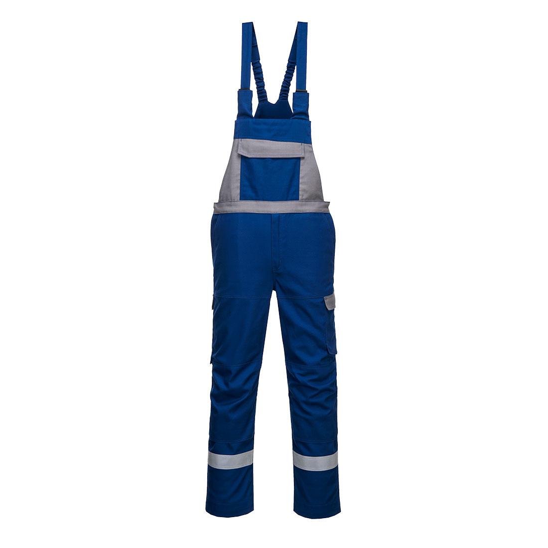 Bizflame Industry Two Tone FR Bib and Brace - Royal Blue