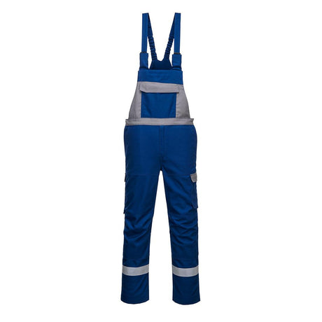 Bizflame Industry Two Tone FR Bib and Brace - Royal Blue