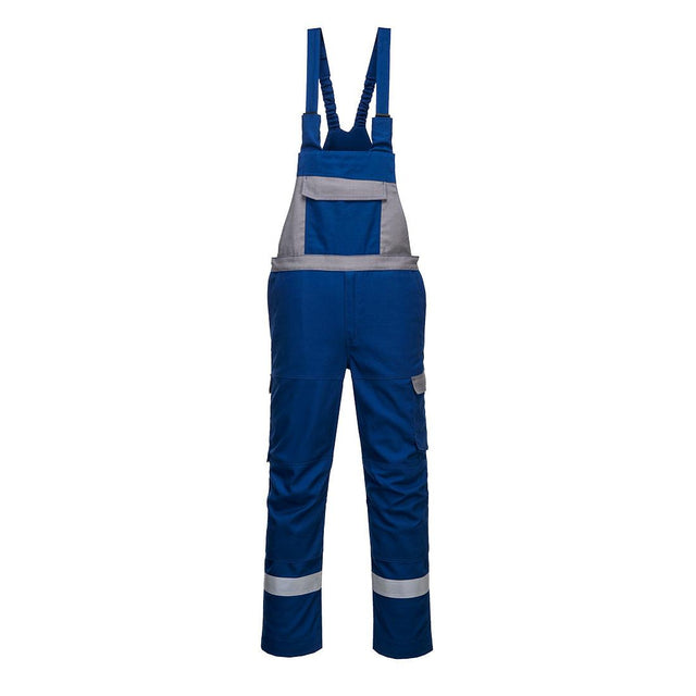 Bizflame Industry Two Tone FR Bib and Brace - Royal Blue