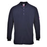 Modaflame Knit FR Long Sleeve Polo Shirt - Navy