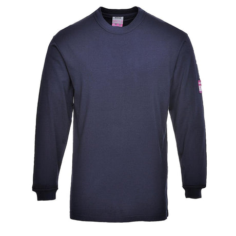 Modaflame Knit Anti-Static FR Long Sleeve T-Shirt - Navy