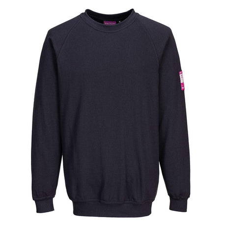Modaflame Knit Anti-Static FR Long Sleeve Sweatshirt - Navy
