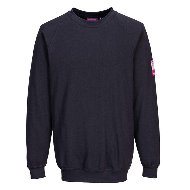 Modaflame Knit Anti-Static FR Long Sleeve Sweatshirt - Navy