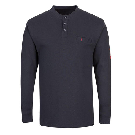 Bizflame Knit FR Long Sleeve Henley - Navy