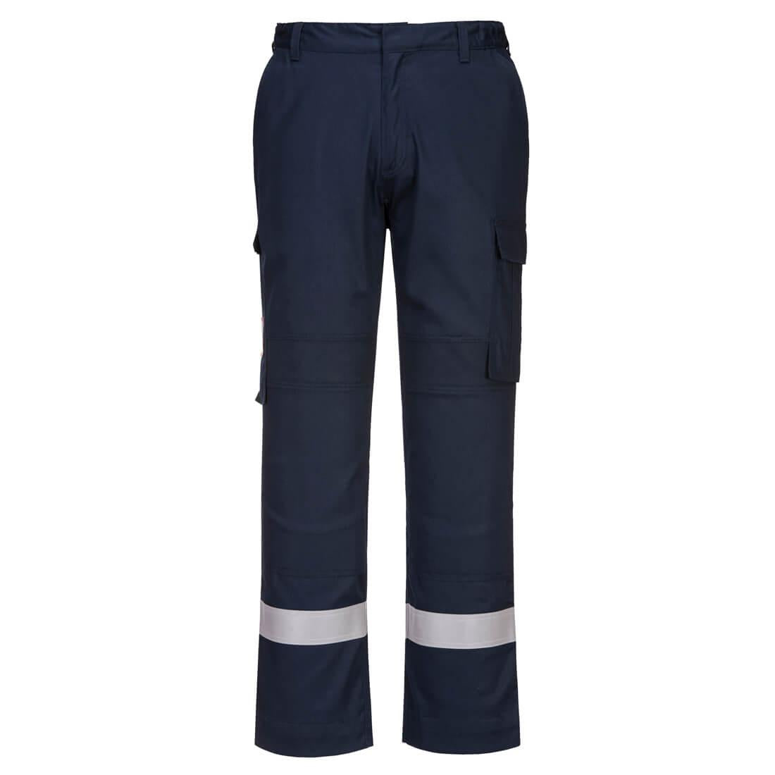 Bizflame Work Lightweight Stretch Panelled FR Trousers - Navy