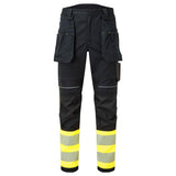 PW3 FR Modaflame Work Hi-Vis Class 1 Holster Trousers - Yellow/Black