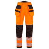 PW3 Modaflame Rain+ Hi-Vis FR Winter Holster Trousers - Orange/Black