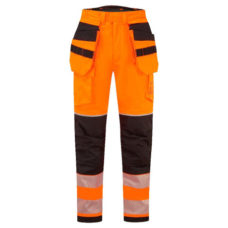 PW3 Modaflame Rain+ Hi-Vis FR Winter Holster Trousers - Orange/Black