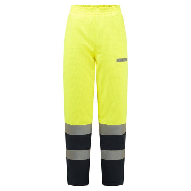 Bizflame Rain+ Hi-Vis Multi-Norm Contrast FR Winter Trousers - Yellow/Navy