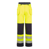 Bizflame Work Hi-Vis Contrast FR Holster Trousers - Yellow/Navy