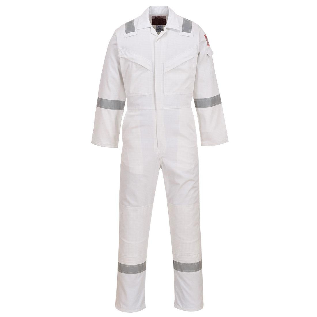 Bizflame Work Anti-Static FR Coverall 350g - White
