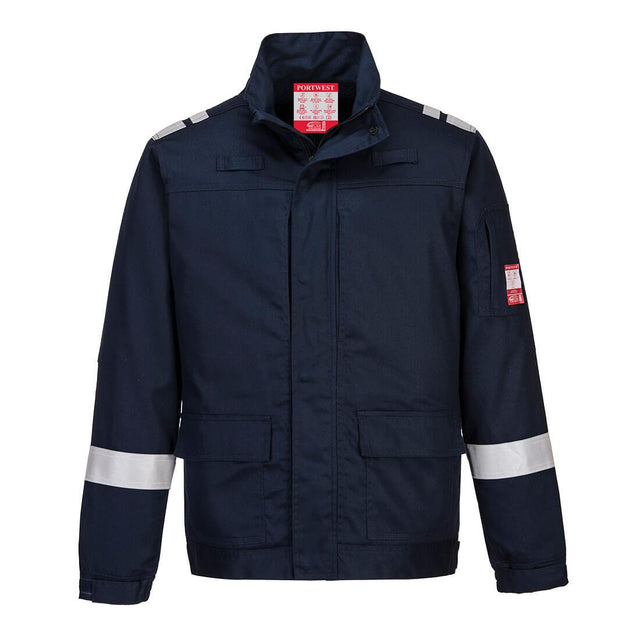 Bizflame Work Lightweight Stretch Panelled FR Jacket - Navy