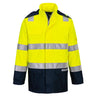 Bizflame Rain+ Hi-Vis Multi-Norm Contrast FR Jacket - Yellow/Navy