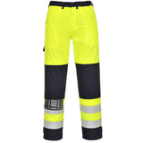 Bizflame Work Hi-Vis Multi-Norm FR Trousers - Yellow/Navy