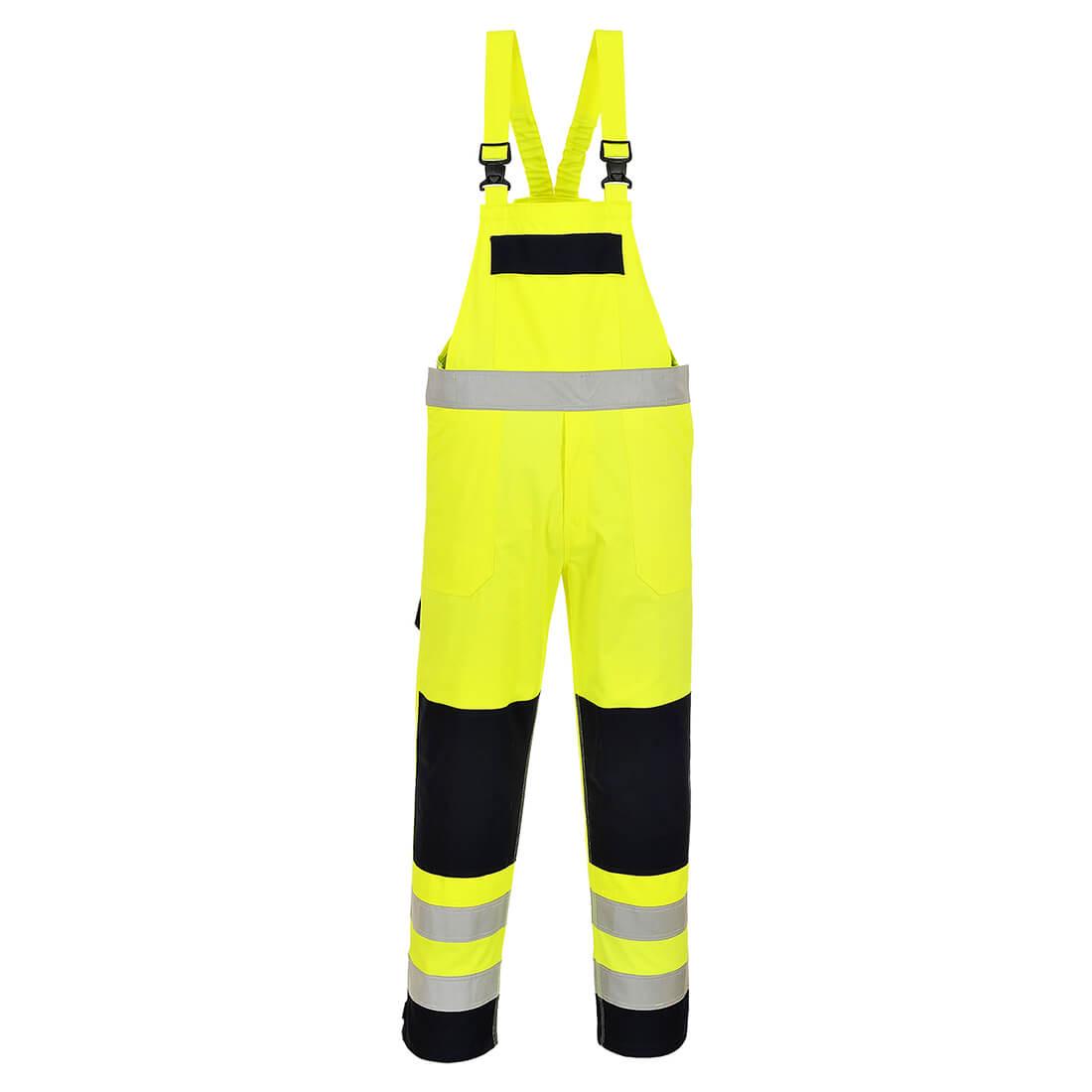 Bizflame Work Hi-Vis Multi-Norm Contrast FR Bib and Brace - Yellow/Navy