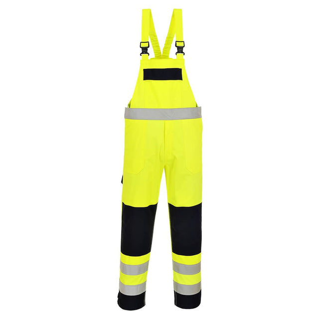 Bizflame Work Hi-Vis Multi-Norm Contrast FR Bib and Brace - Yellow/Navy