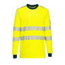 PW3 Modaflame Knit Hi-Vis FR Long Sleeve T-Shirt - Yellow/Navy