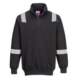WX3 Modaflame Knit FR 1/4 Zip Sweatshirt - Black