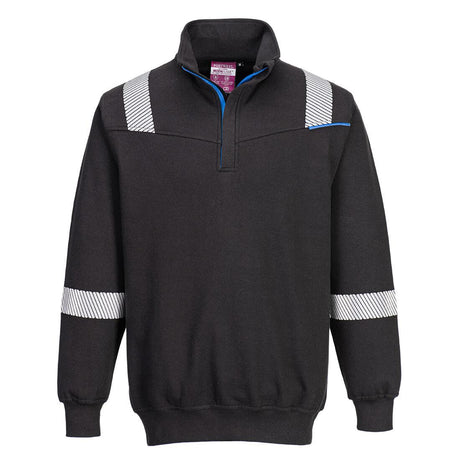 WX3 Modaflame Knit FR 1/4 Zip Sweatshirt - Black