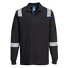 WX3 Modaflame Knit FR Long Sleeve Polo Shirt - Black