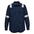 Bizflame Work Lightweight Anti-Static FR Shirt - Navy