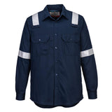 Bizflame Work Lightweight Anti-Static FR Shirt - Navy