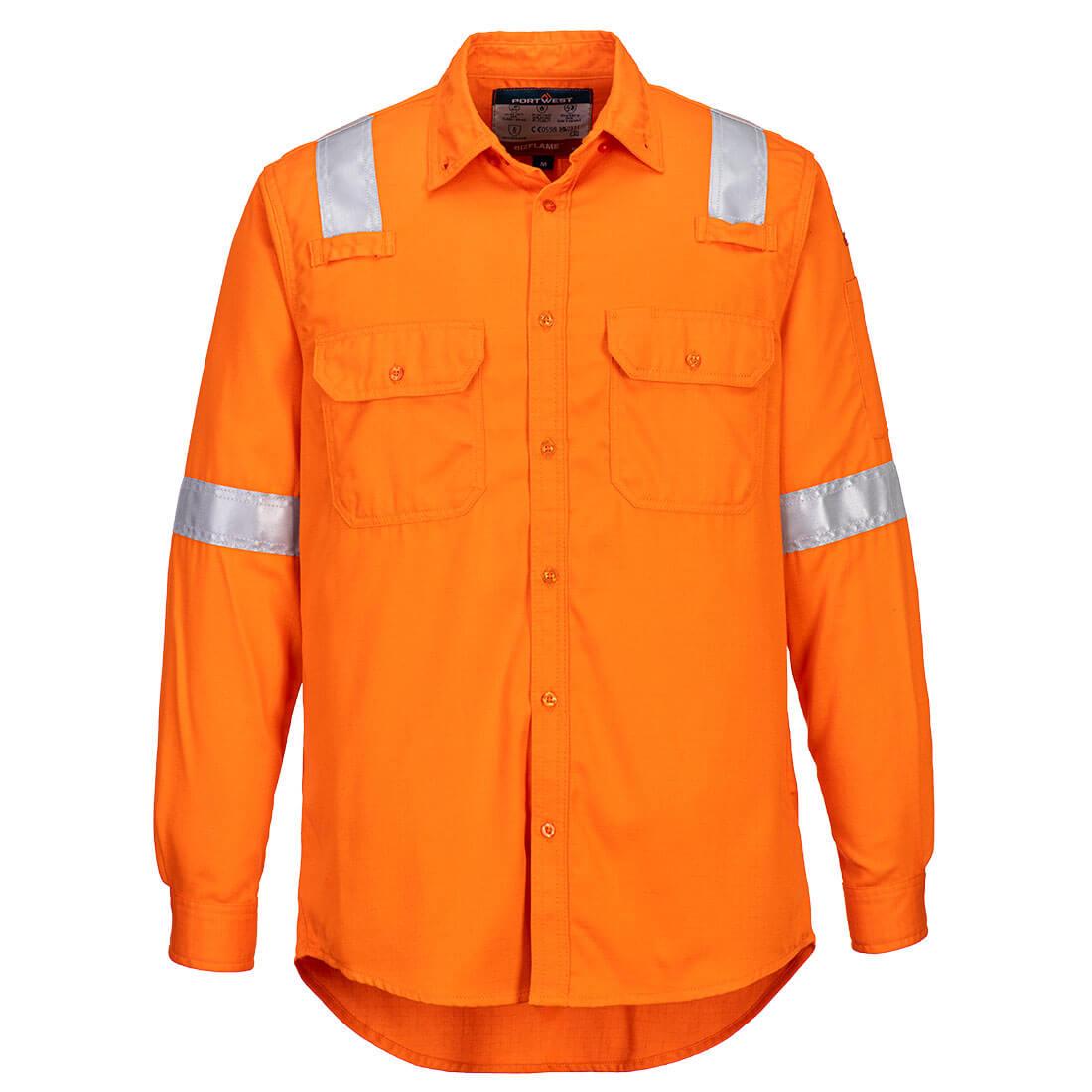 Bizflame Work Lightweight Anti-Static FR Shirt - Orange