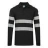 PW3 Modaflame Knit FR Long Sleeve Polo Shirt - Black