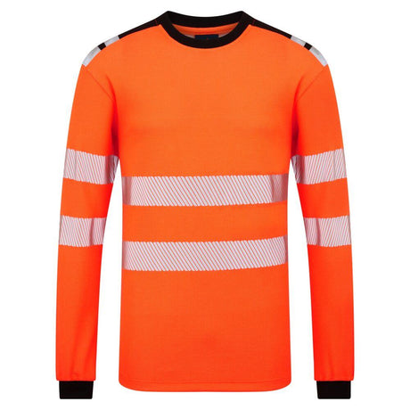 PW3 Modaflame Knit HVO FR Long Sleeve T-Shirt - Orange/Black