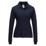 Modaflame Knit FR Women's Long Sleeve Polo Shirt - Navy