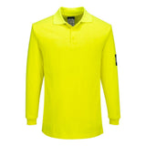 Modaflame Knit FR Long Sleeve Polo Shirt - Yellow