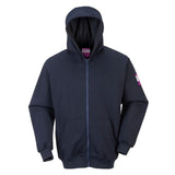 Modaflame Knit Zip Front Hooded FR Sweatshirt - Navy